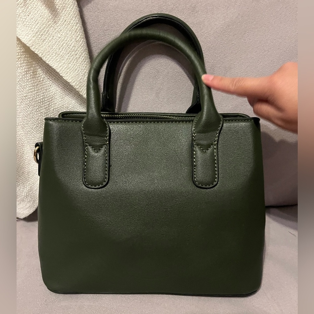 Green Isabelle Vegan Leather purse/ crossbody